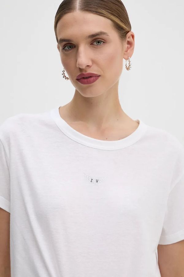 Zadig&Voltaire Majica kratkih rukava ZADIG&VOLTAIRE za žene, boja: bež, JWTS01669