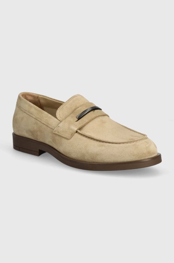 Calvin Klein Mokasinke od brušene kože Calvin Klein MOCCASIN SUEDE za muškarce, boja: bež, HM0HM01469