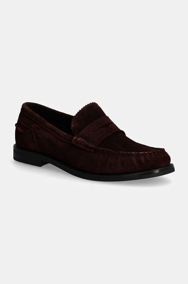 Gant Mokasinke od brušene kože Gant Gracelyn za žene, boja: bordo, ravni potplat, 29573715 G553