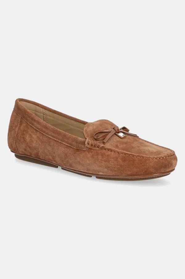 MICHAEL Michael Kors Mokasinke od brušene kože MICHAEL Michael Kors Juliette za žene, boja: smeđa, ravni potplat, 40R5JUFR1S.230