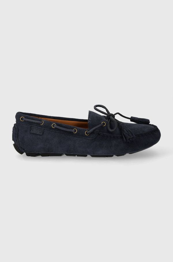 Polo Ralph Lauren Mokasinke od brušene kože Polo Ralph Lauren Anders Tie za muškarce, boja: tamno plava, 803916580003
