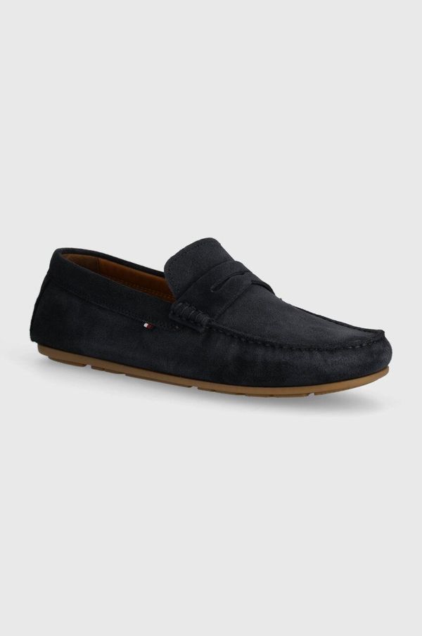 Tommy Hilfiger Mokasinke od brušene kože Tommy Hilfiger CASUAL SUEDE DRIVER za muškarce, boja: tamno plava, FM0FM04998