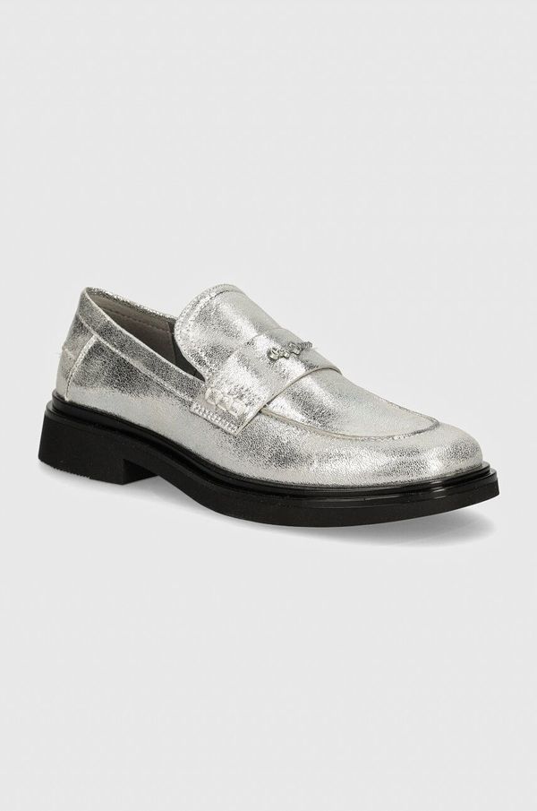 Pepe Jeans Mokasinke Pepe Jeans PLS10424 za žene, boja: srebrna, ravni potplat, PENNY GLOSS