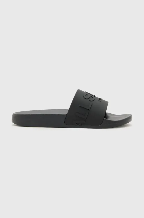 AllSaints Natikače AllSaints Biggy Slider za muškarce, boja: crna, M006FC