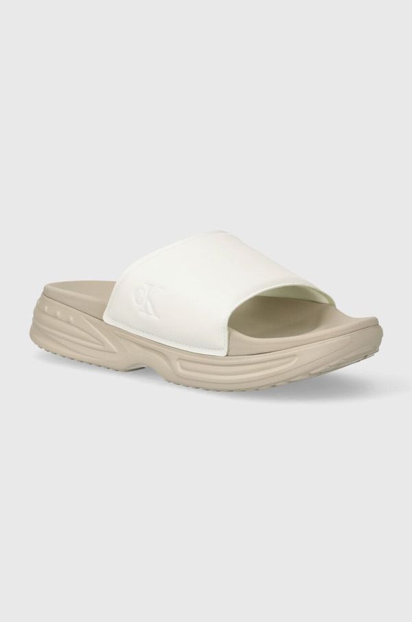 Calvin Klein Jeans Natikače Calvin Klein Jeans CHUNKY COMF SLIDE MINIMAL RAW za muškarce, boja: bež, YM0YM00956