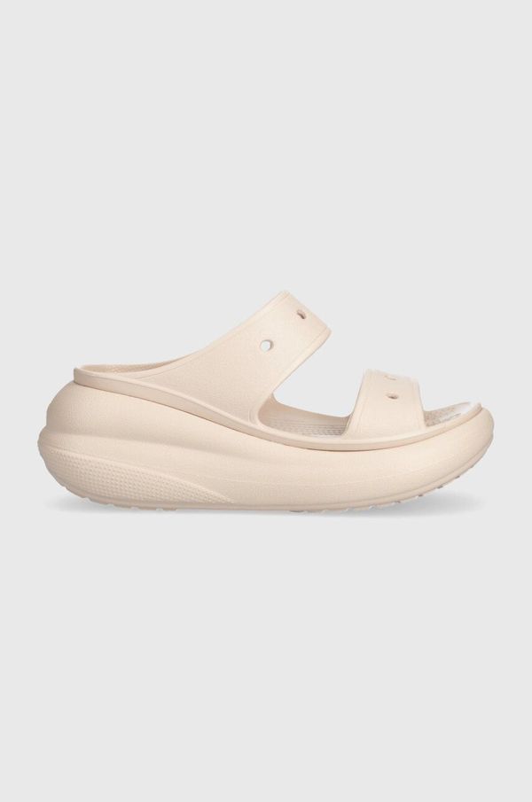Crocs Natikače Crocs Classic Crush Sandal za žene, boja: ružičasta, klin peta, 207670