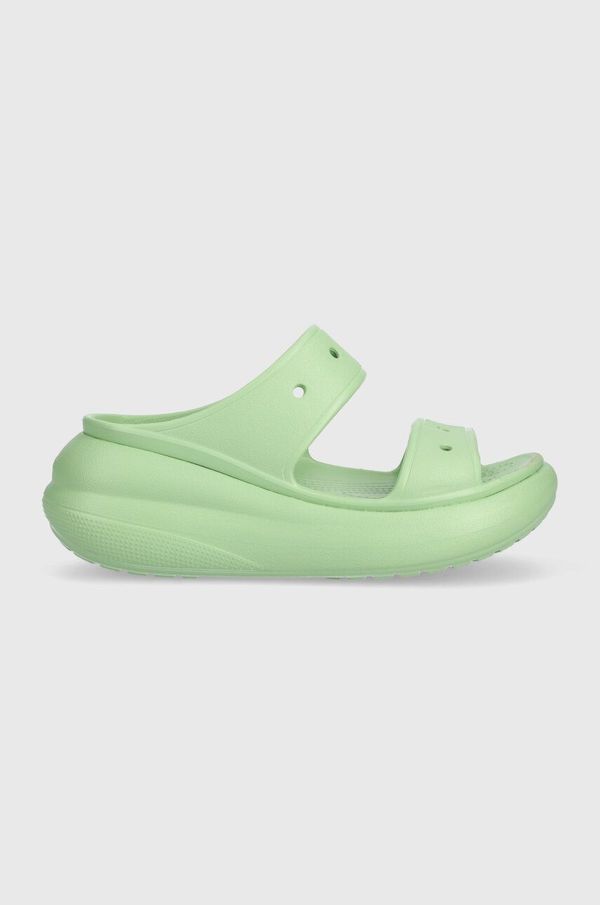 Crocs Natikače Crocs Classic Crush Sandal za žene, boja: zelena, s platformom, 207670