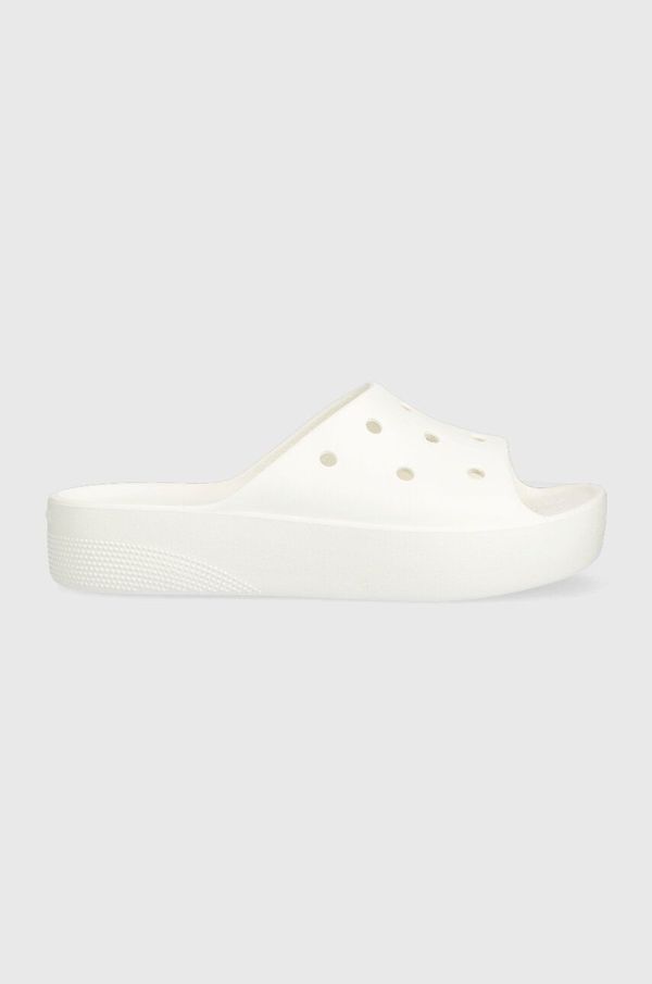 Crocs Natikače Crocs Classic Platform Slide za žene, boja: bijela, s platformom, 208180