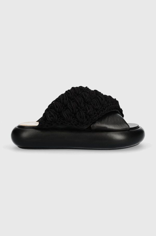 JW Anderson Natikače JW Anderson Crochet Twister za žene, boja: crna, s platformom, ANW42027A