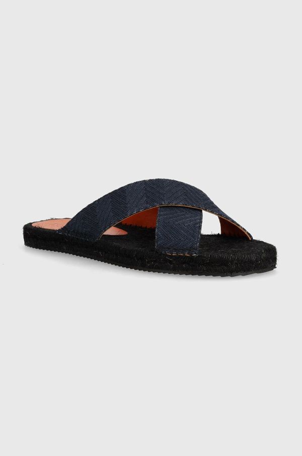 Missoni Natikače Missoni Naxos za muškarce, boja: tamno plava, M27_002