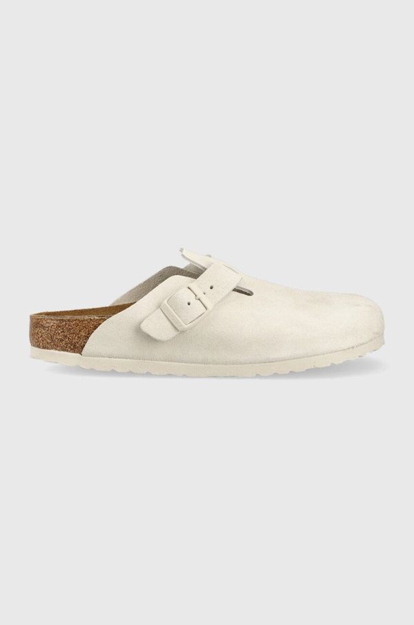 Birkenstock Natikače od brušene kože Birkenstock Boston 1024740 za žene, boja: bijela, Boston, 1024740-White