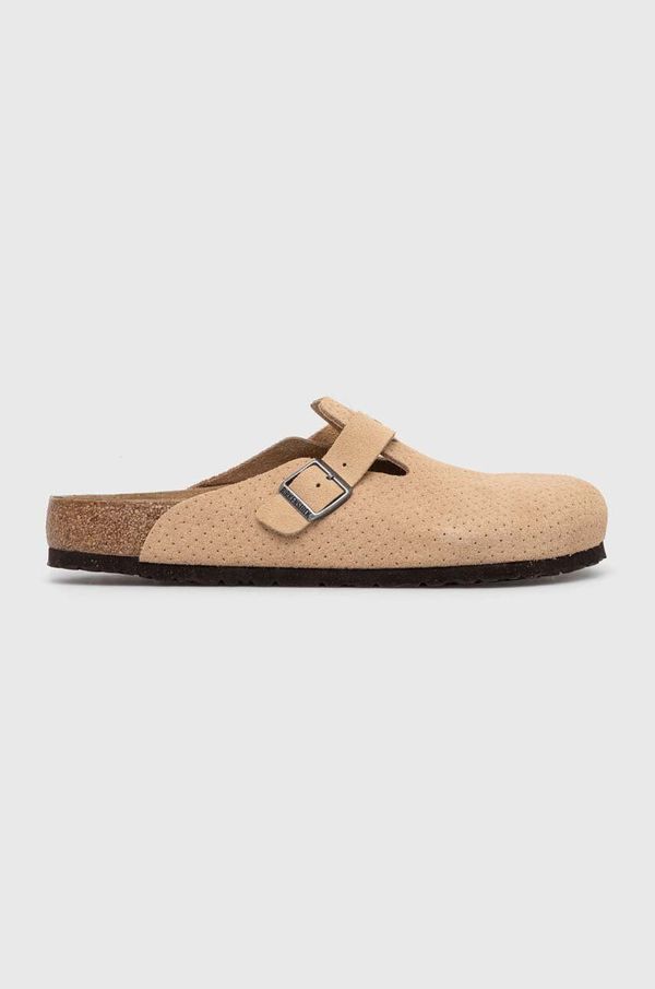 Birkenstock Natikače od brušene kože Birkenstock Boston za žene, boja: bež, 1026948