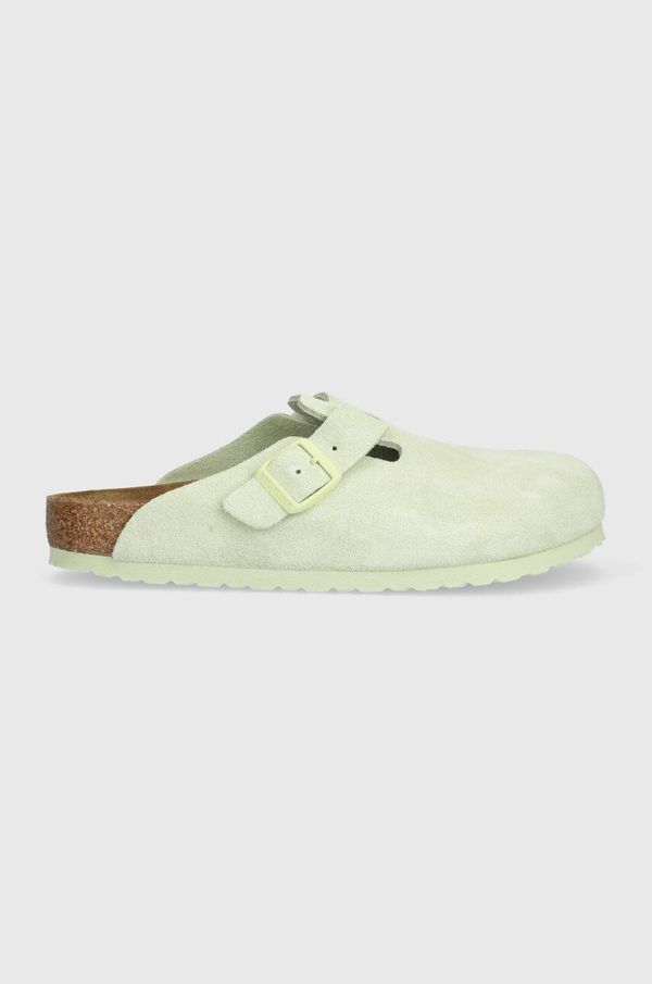 Birkenstock Natikače od brušene kože Birkenstock Boston za žene, boja: zelena, 1026774
