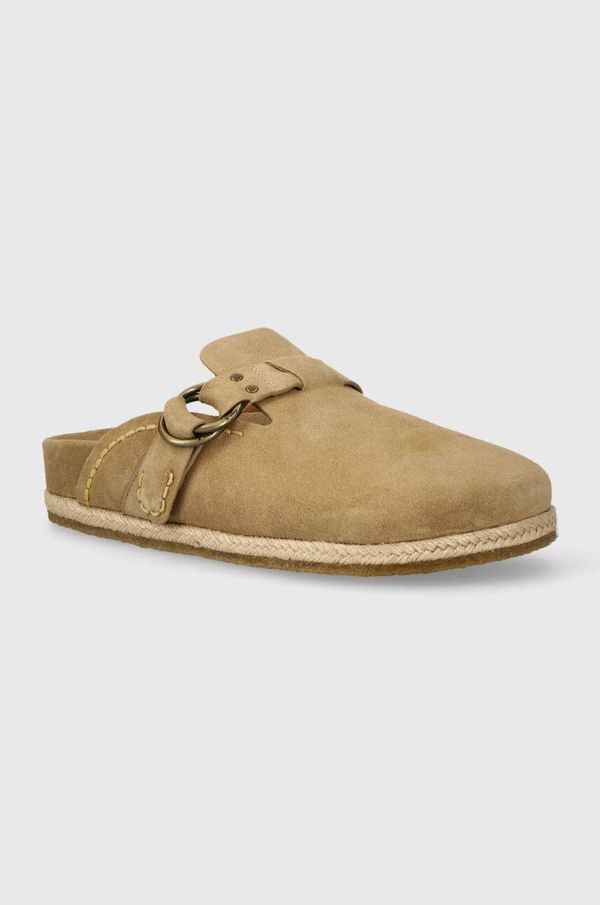 Polo Ralph Lauren Natikače od brušene kože Polo Ralph Lauren Turbach Clog za muškarce, boja: bež, 803931273003
