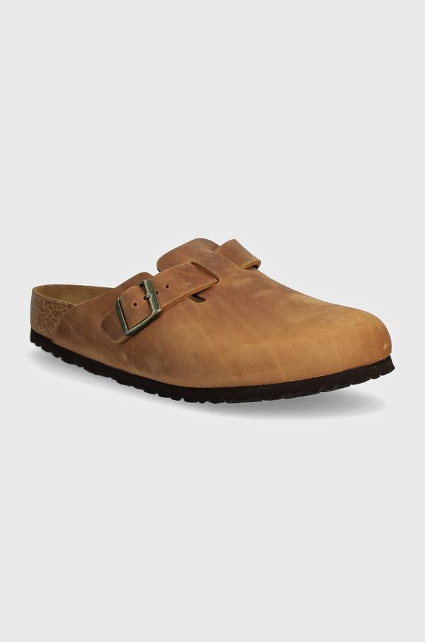 Birkenstock Natikače od nubuk kože Birkenstock Boston boja: smeđa, 1028179