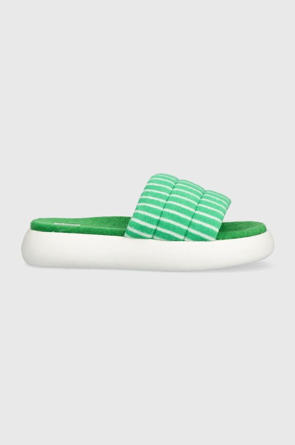 Toms Natikače Toms Alpargata Mallow Slide za žene, boja: zelena, s platformom, 10019721