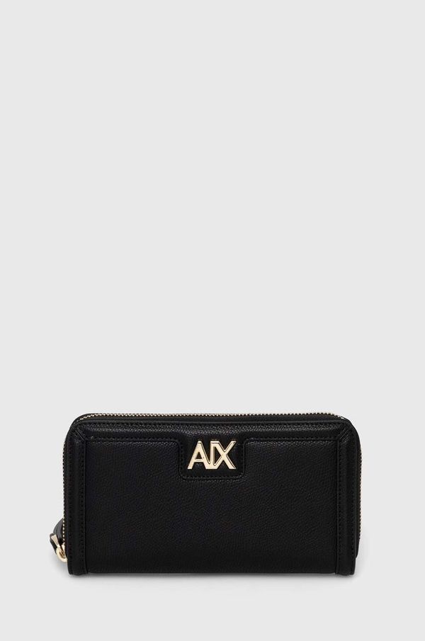 Armani Exchange Novčanik Armani Exchange za žene, boja: crna