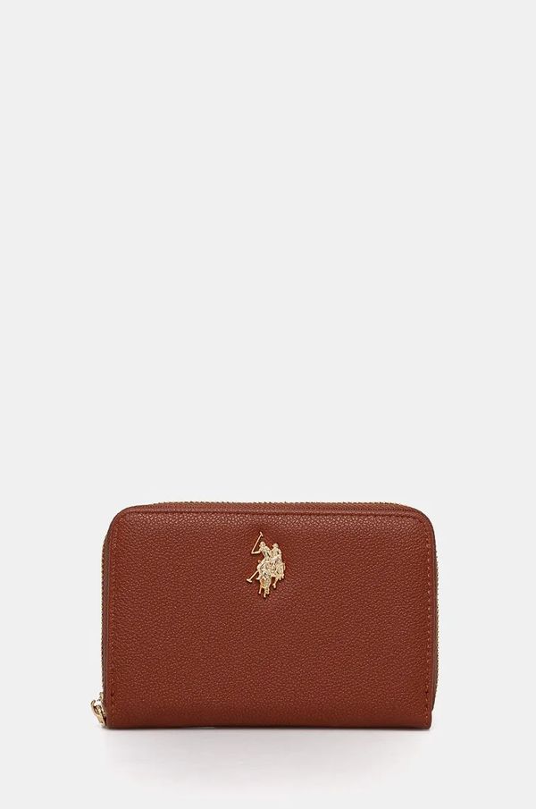 U.S. Polo Assn. Novčanik U.S. Polo Assn. Jones za žene, boja: smeđa, BIUJE8383WVP