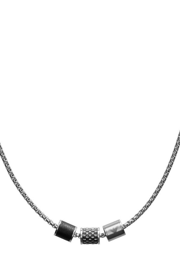 Emporio Armani Ogrlica Emporio Armani za muškarce, boja: srebrna