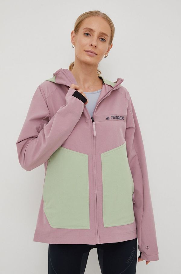 adidas TERREX Outdoor jakna adidas TERREX boja: ružičasta