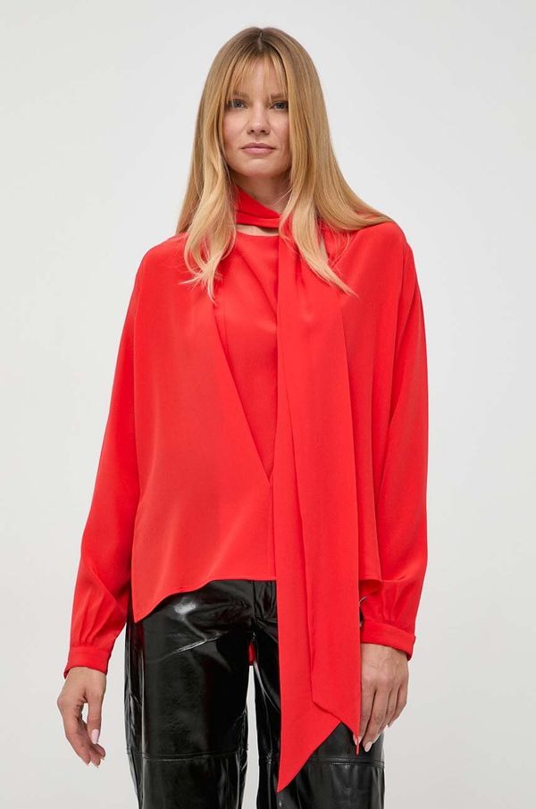Victoria Beckham Pamučna bluza Victoria Beckham boja: crvena, bez uzorka