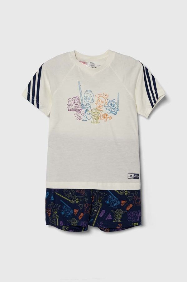 adidas Pamučna dječja trenirka adidas boja: bež