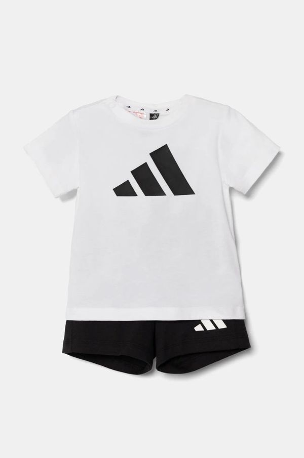 adidas Pamučna dječja trenirka adidas boja: bijela, JE1388