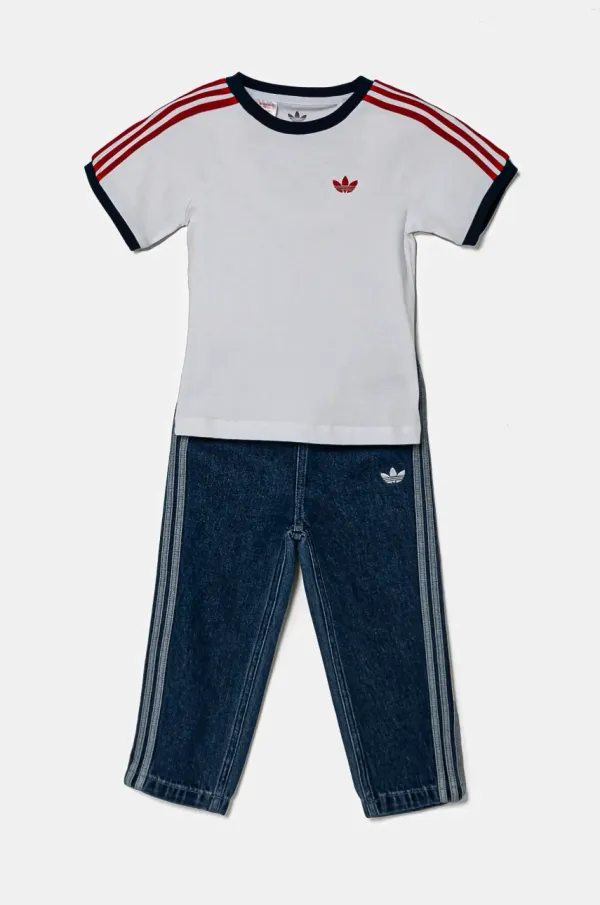 adidas Originals Pamučna dječja trenirka adidas Originals boja: bijela, JC7863
