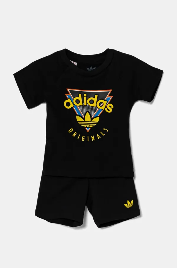 adidas Originals Pamučna dječja trenirka adidas Originals boja: crna, JN4535