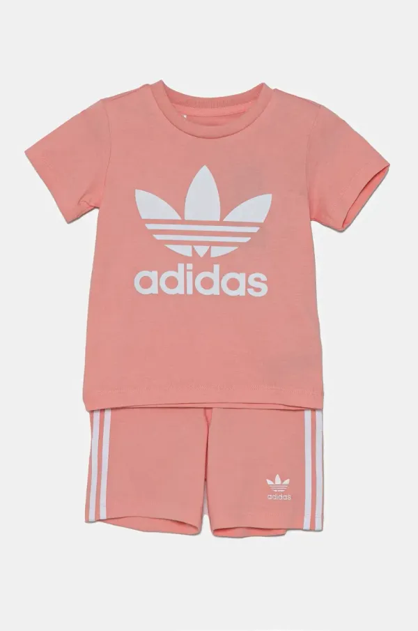 adidas Originals Pamučna dječja trenirka adidas Originals boja: narančasta, JC6580
