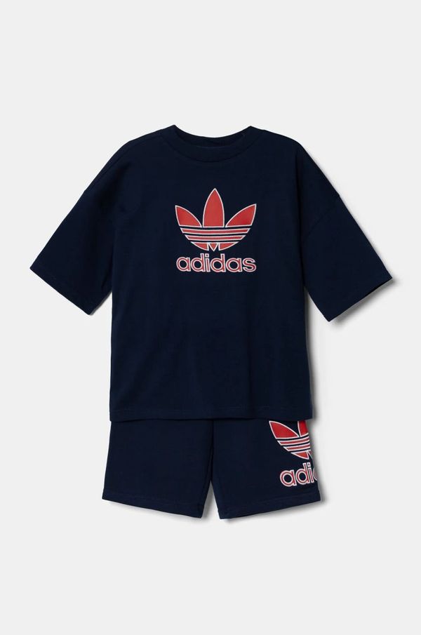 adidas Originals Pamučna dječja trenirka adidas Originals boja: tamno plava, JC9172