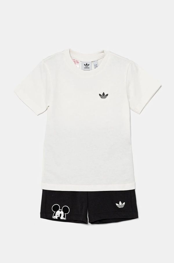 adidas Originals Pamučna dječja trenirka adidas Originals x Disney boja: bijela, JD0611