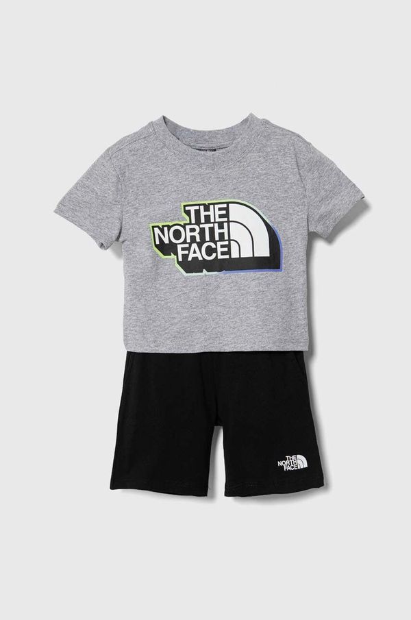 The North Face Pamučna dječja trenirka The North Face SUMMER SET boja: siva