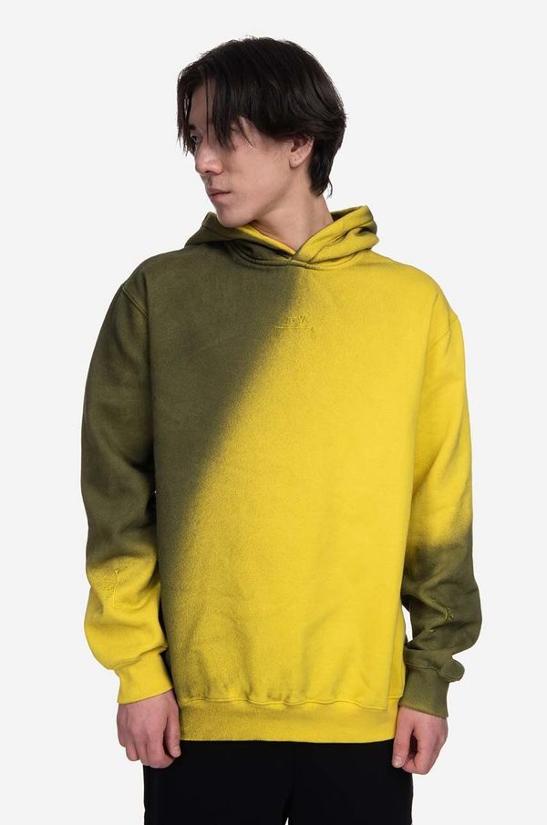 A-COLD-WALL* Pamučna dukserica A-COLD-WALL* Gradient Hoodie za muškarce, boja: žuta, s kapuljačom, s uzorkom, ACWMW100-YELLOW