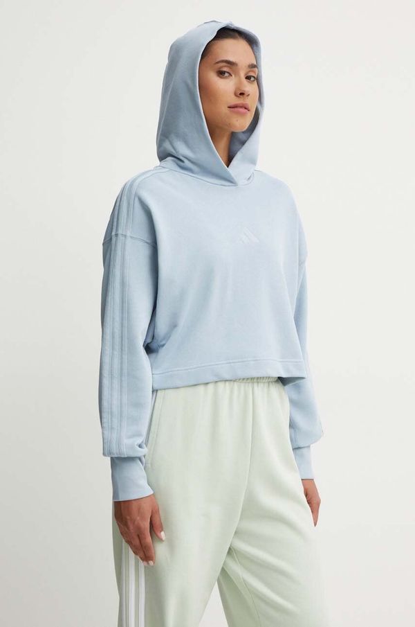 adidas Pamučna dukserica adidas All SZN za žene, s kapuljačom, bez uzorka, IY6847
