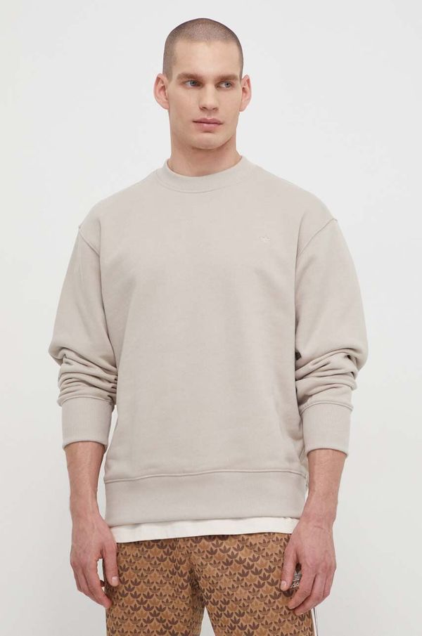 adidas Originals Pamučna dukserica adidas Originals Adicolor Contempo French Terry Crew za muškarce, boja: bež, bez uzorka, IR7920