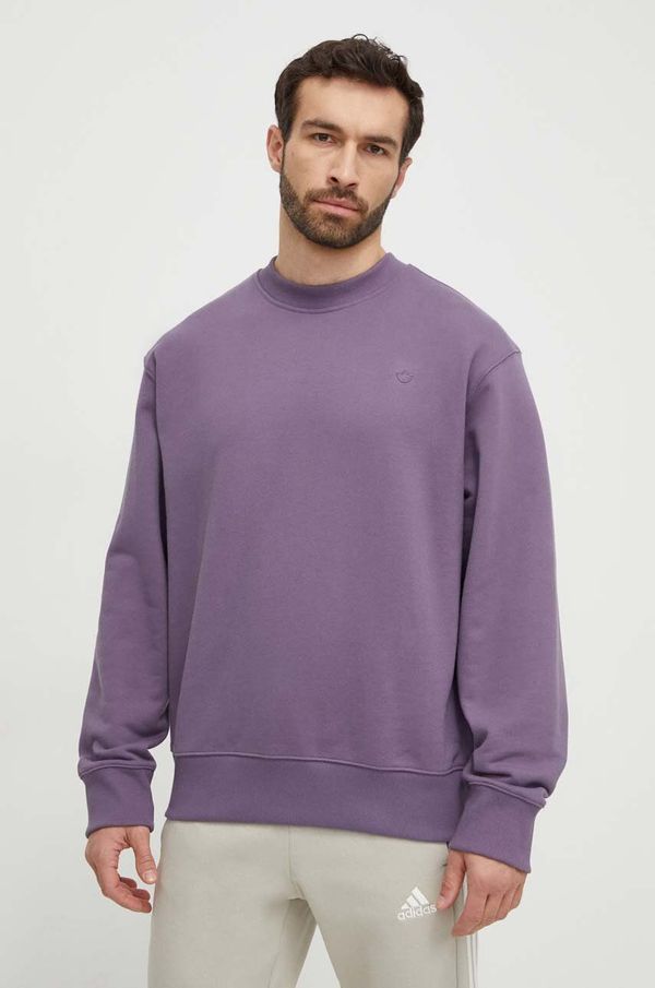 adidas Originals Pamučna dukserica adidas Originals za muškarce, boja: ljubičasta, bez uzorka