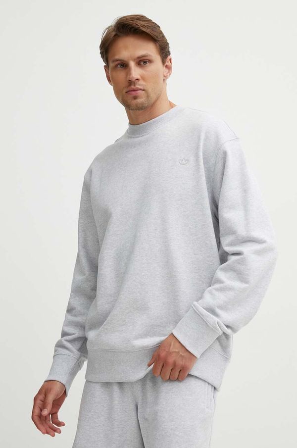 adidas Originals Pamučna dukserica adidas Originals za muškarce, boja: siva, melanž, IX9808