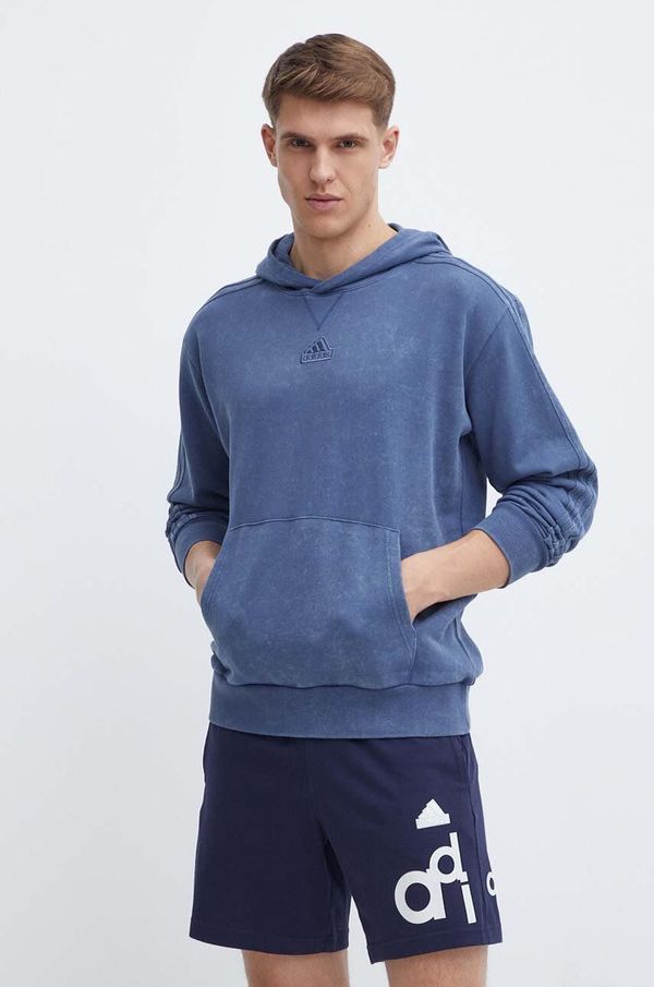 adidas Pamučna dukserica adidas za muškarce, s kapuljačom, bez uzorka