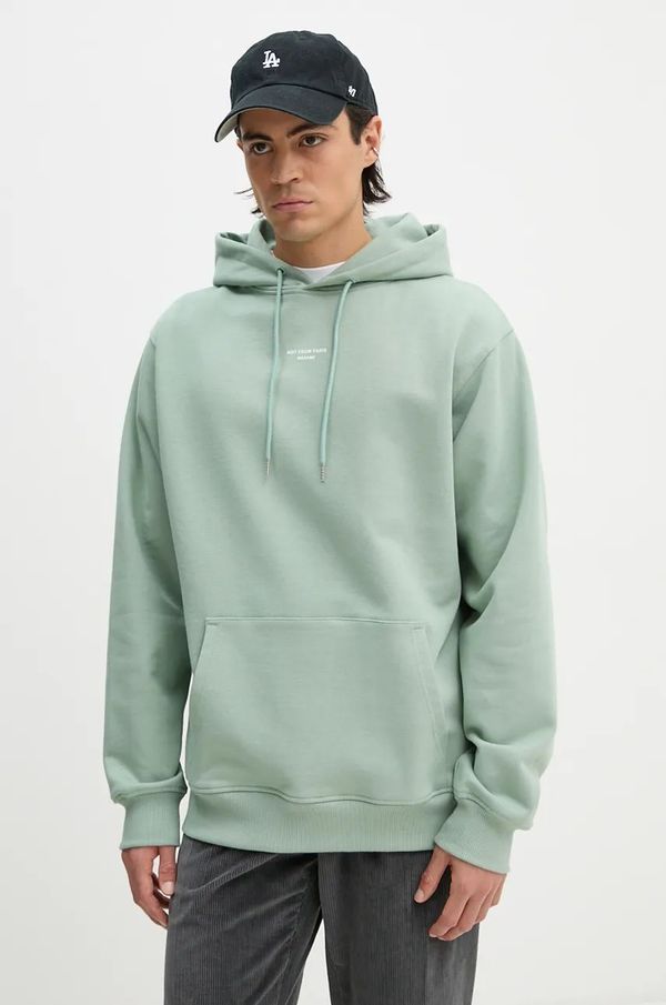 Drôle de Monsieur Pamučna dukserica Drôle de Monsieur Le Hoodie Slogan Classique za muškarce, boja: zelena, s kapuljačom, bez uzorka, E.HO161.CO127.WG Le Hoodie Slogan