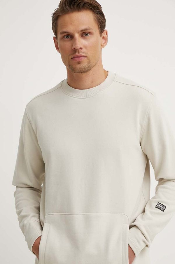 G-Star Raw Pamučna dukserica G-Star Raw za muškarce, boja: bež, bez uzorka, D24680-D562
