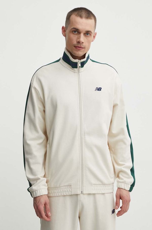 New Balance Pamučna dukserica New Balance za muškarce, boja: bež, s aplikacijom, MJ41503LIN