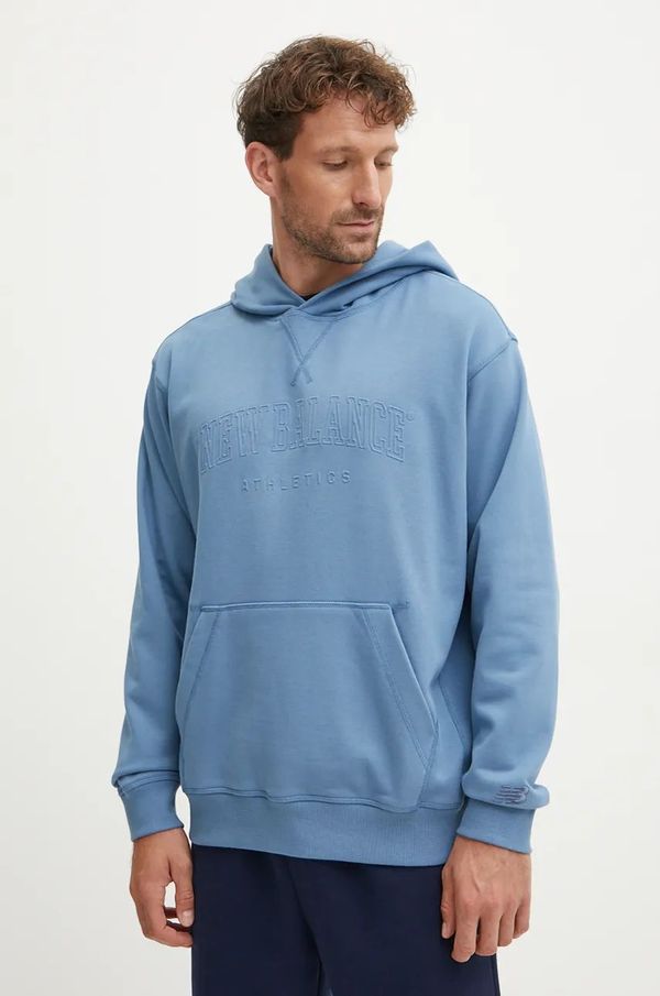 New Balance Pamučna dukserica New Balance za muškarce, s kapuljačom, bez uzorka, MT43500HEB