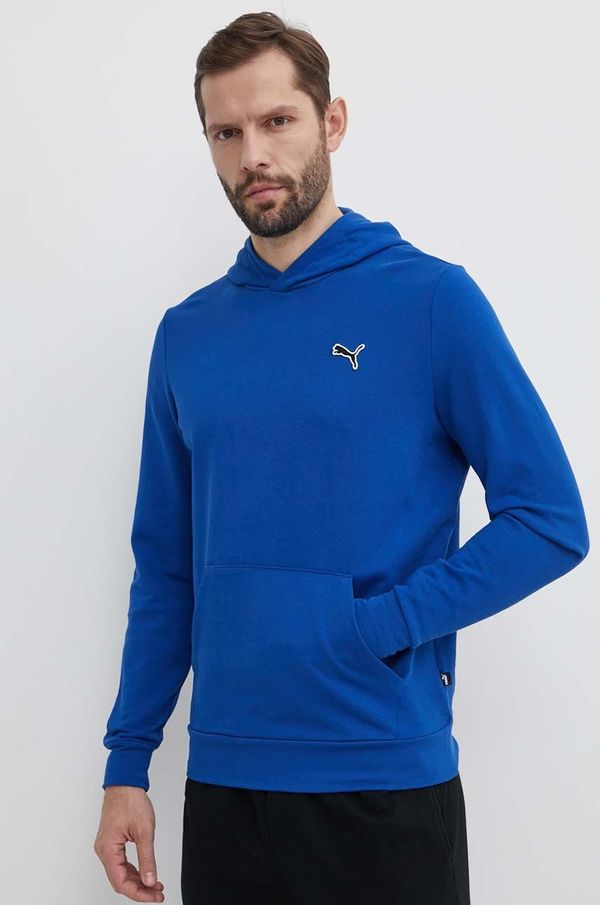 Puma Pamučna dukserica Puma BETTER ESSENTIALS za muškarce, boja: tamno plava, s kapuljačom, bez uzorka, 675978