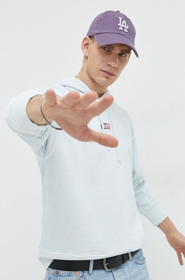 Tommy Jeans Pamučna dukserica Tommy Jeans za muškarce, s kapuljačom, glatka