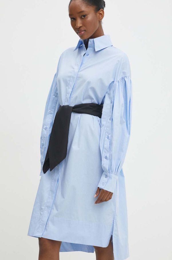 Answear Lab Pamučna haljina Answear Lab midi, oversize