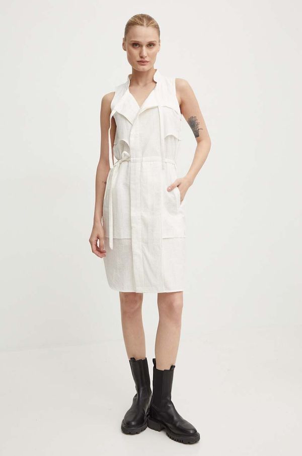G-Star Raw Pamučna haljina G-Star Raw boja: bež, mini, ravna, D24621-D591