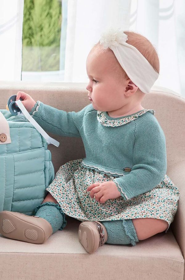 Mayoral Newborn Pamučna haljina za bebe Mayoral Newborn mini, širi se prema dolje, 2886