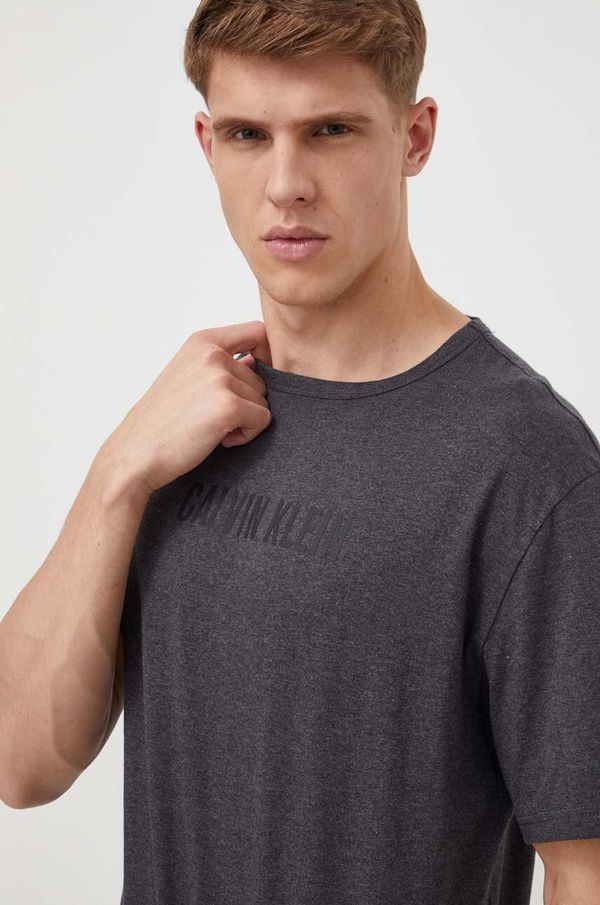 Calvin Klein Underwear Pamučna homewear majica Calvin Klein Underwear boja: siva, s tiskom