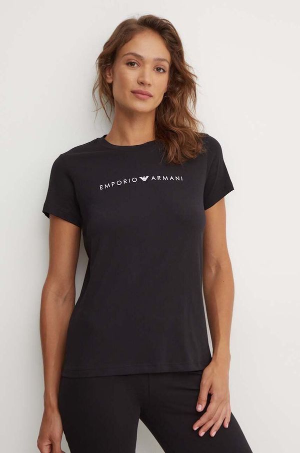Emporio Armani Underwear Pamučna homewear majica Emporio Armani Underwear boja: crna, 164720 4F227